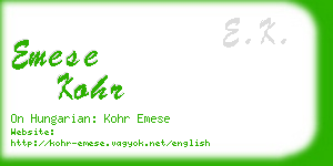 emese kohr business card